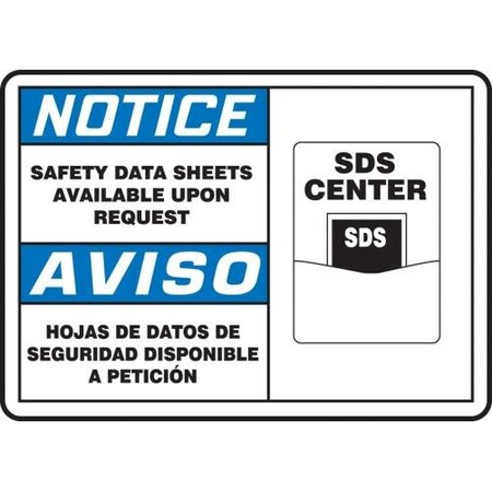 BILINGUAL OSHA NOTICE SAFETY SIGN SBMCHM806VS